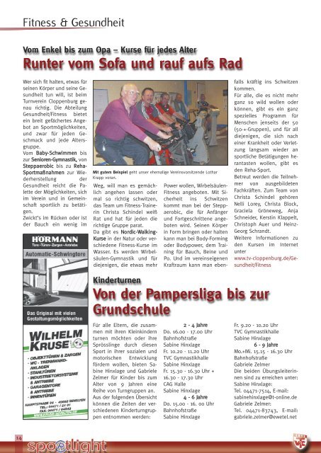 Spo®tlight Ausgabe 1 - TV Cloppenburg