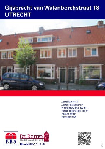 Gijsbrecht van Walenborchstraat 18 UTRECHT - De Ruiter ...