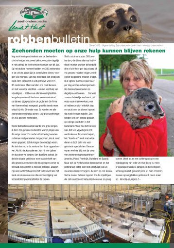 Robbenbulletin Zomer 2012 - Zeehondencrèche Pieterburen