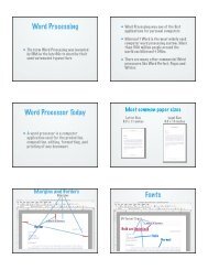 Word Processing Basics