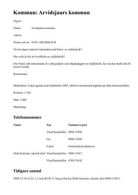 Kommun: Arvidsjaurs kommun