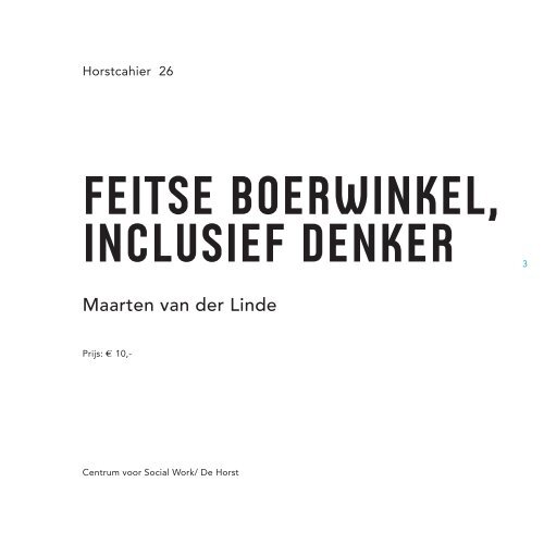 Feitse Boerwinkel, inclusieF denker - Hogeschool Utrecht