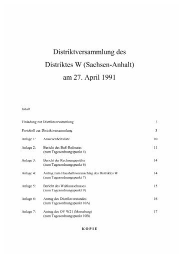 Protokoll der Distriktsversammlung vom 27.04.1991 - Rundspruch ...