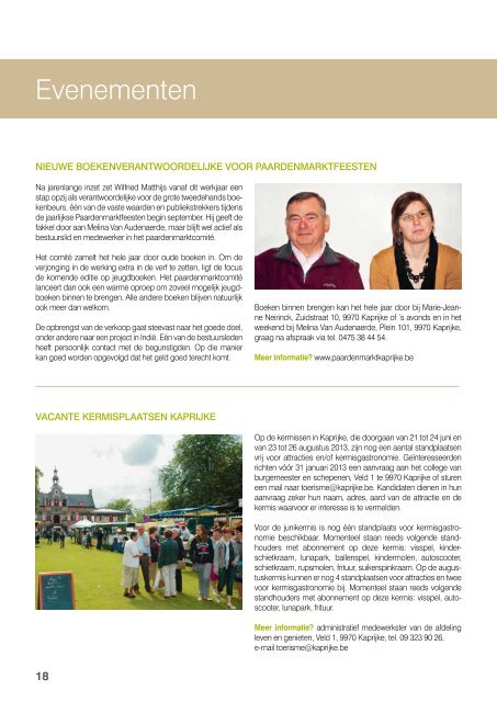 Infoblad januari - februari 2013 - Gemeente Kaprijke