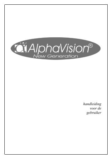 Alphavision NG Gebruikershandleiding - Hillsafety