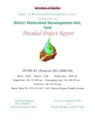 District Watershed Development Unit, Tonk IWMP-IV - Directorate of ...