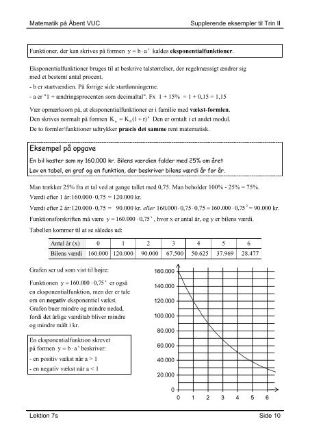 Lektion 7s – Funktioner - supplerende eksempler