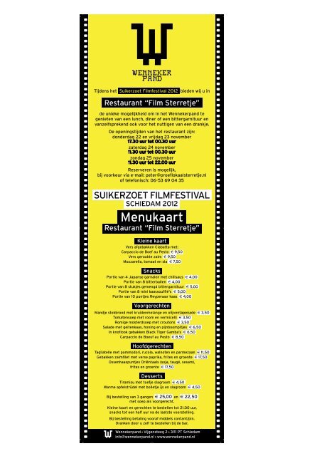 download hier de festivalkrant - SuikerZoet Filmfestival