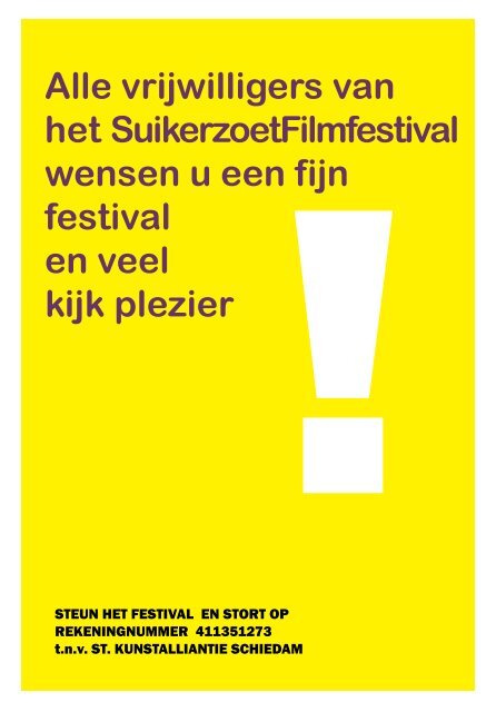 download hier de festivalkrant - SuikerZoet Filmfestival