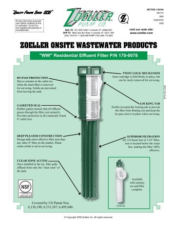 zoeller onsite wastewater prod ucts - Drainage Systems Online