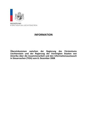TIEA USA (Deutsch) - Regierung des Fürstentums Liechtenstein