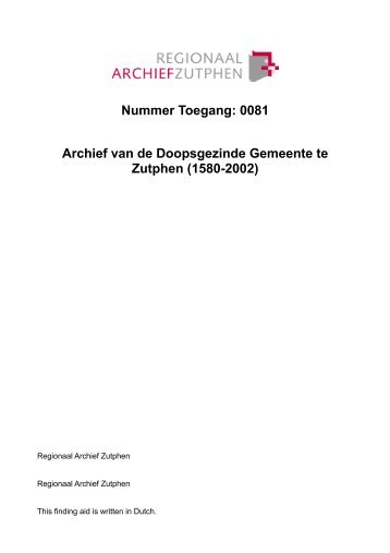 pdf (129,09 kb) - Regionaal Archief Zutphen