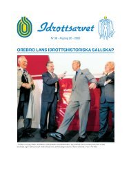 Minnesord Ola Hellstrandh - Örebro Läns Idrottshistoriska Sällskap