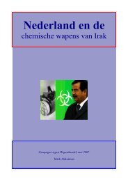 Nederland en de chemische wapens van Irak - Campagne tegen ...