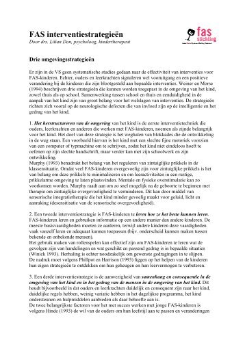 FAS interventiestrategieën - FAS Stichting