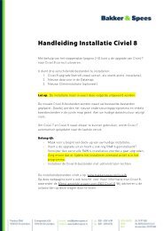 Handleiding Installatie Civiel 8 - Bakker & Spees