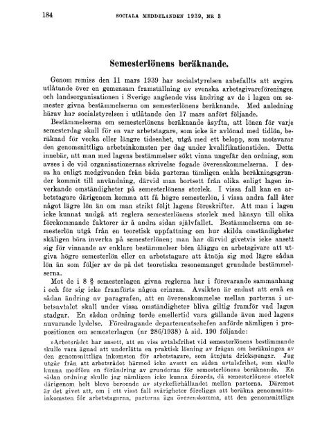 Sociala meddelanden. 1939: 1-6 (pdf) - Statistiska centralbyrån