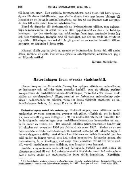 Sociala meddelanden. 1939: 1-6 (pdf) - Statistiska centralbyrån