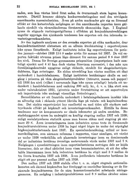 Sociala meddelanden. 1939: 1-6 (pdf) - Statistiska centralbyrån