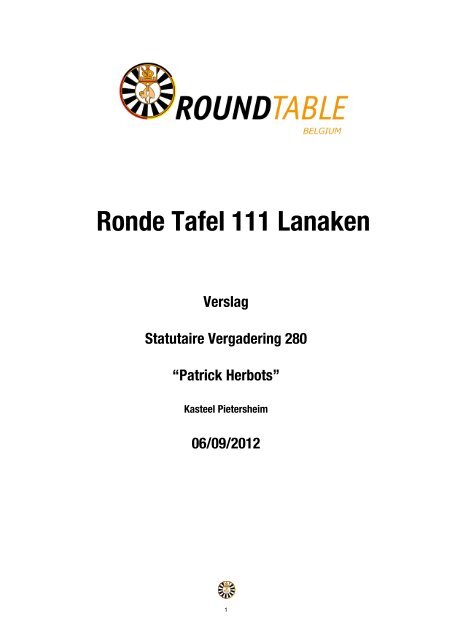 Ronde Tafel 111 Lanaken - admin.roundtable.be