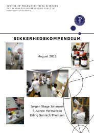 SIKKERHEDSKOMPENDIUM - School of Pharmaceutical Sciences ...