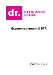 PTA's + Examenreglement VWO 2012-2015 - Dr. Aletta Jacobs ...