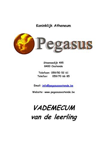 Vademecum van de leerling - Pegasus