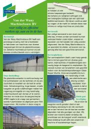 Van der Waay Machinebouw BV voor veilig en efficiënt werken op ...