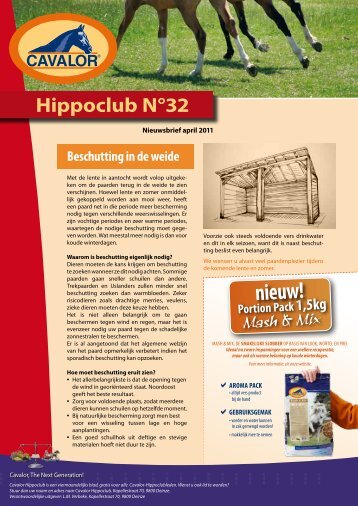 Hippoclub Nieuwsbrief nr. 32: april 2011 - Cavalor
