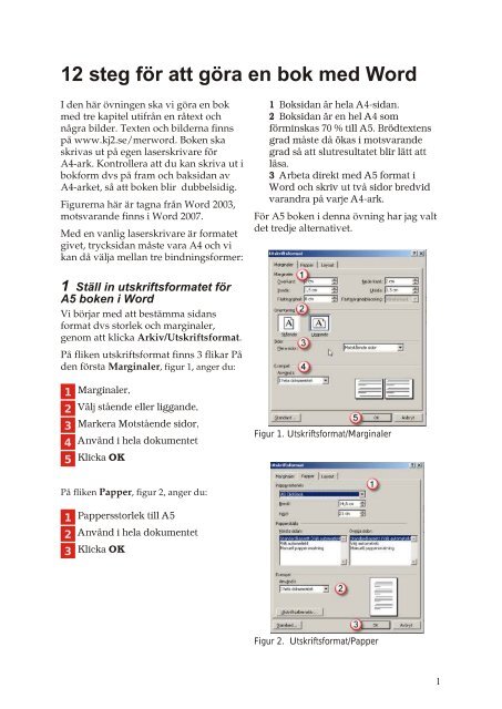 12 steg för att göra en bok med Word - u3m.se