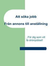 Att söka jobb! - Hagaskolan