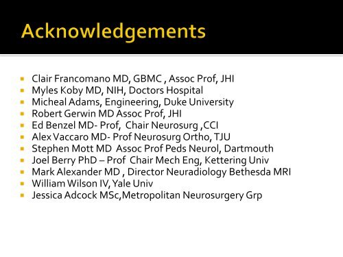 Recognition of Cranio-Cervical Instability in the Complex Chiari ...