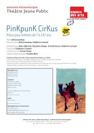 Dossier pédagogique PinKpunK CirKus - Espace des Arts