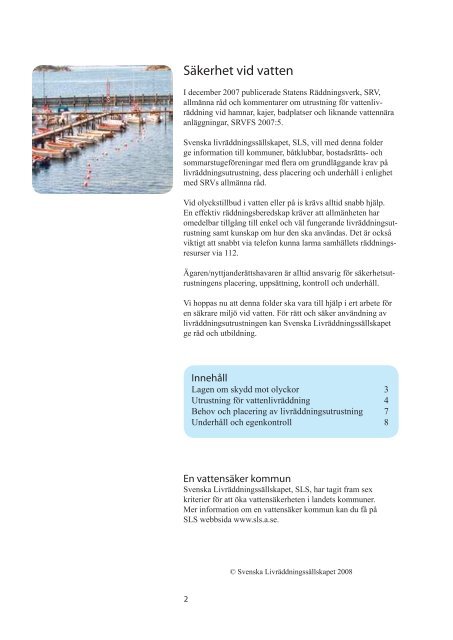 Utrustning för vattenlivräddning - Svenska Livräddningssällskapet
