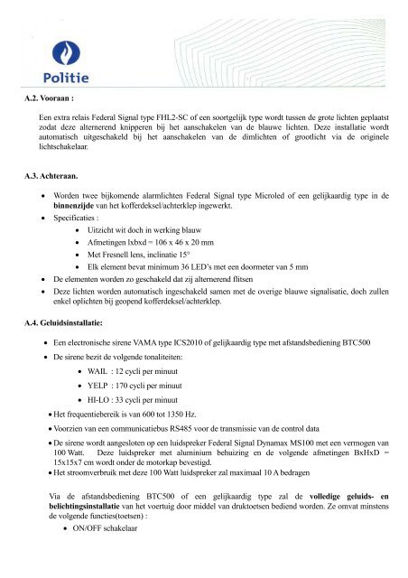 Leveren van 11 of meer personenwagens in politieuitvoering op ...