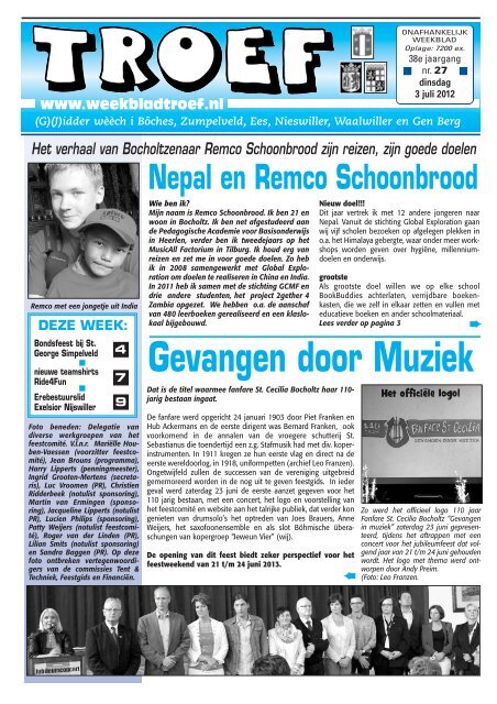 Gevangen door Muziek Nepal en Remco ... - Weekblad Troef