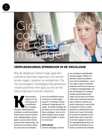 Gids, coach en case manager - UZ Gent