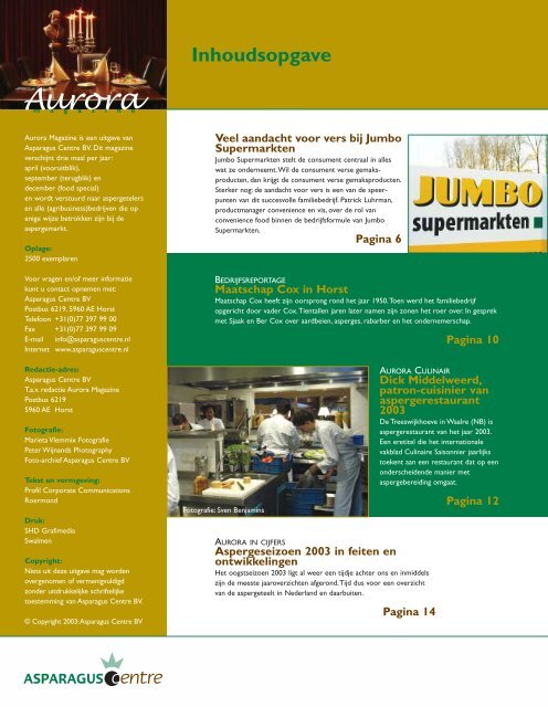 Jumbo Supermarkten - Asparagus Centre