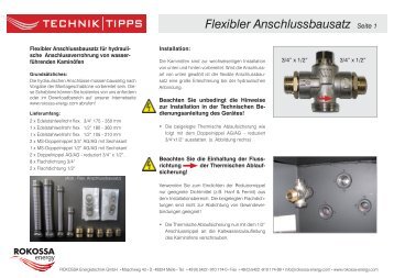 Flexibler Anschlussbausatz - ROKOSSA energy