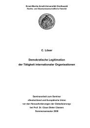 Demokratische Legitimation der Tätigkeit ... - Cloeser.org