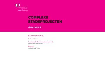 publicatie - Complexe stadsprojecten