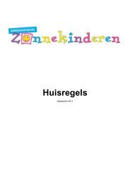 Huisregels kinderopvang Zonnekinderen