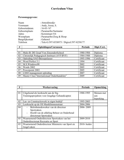 Curriculum Vitae