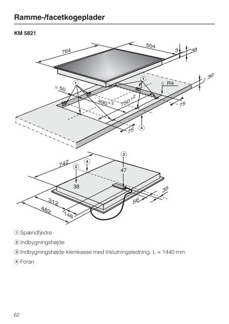 Brugs- og monteringsanvisning Glaskeramisk ... - Hvidt & Frit