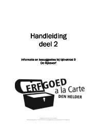 Handleiding Handleiding deel 2 - Erfgoed à la Carte Den Helder