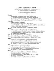 the 2013 schedule of Organ Preludes - Grace Episcopal Church