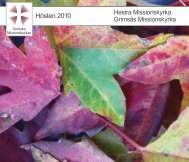 Hösten 2010 - Hestra Missionsförsamling