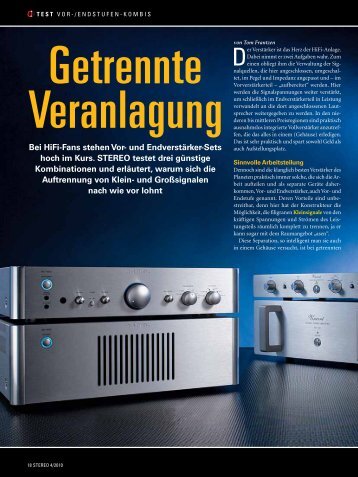 Bei Hifi-Fans stehen Vor- und Endverstärker-Sets hoch im Kurs - Nad