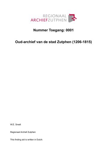 pdf (688,22 kb) - Regionaal Archief Zutphen