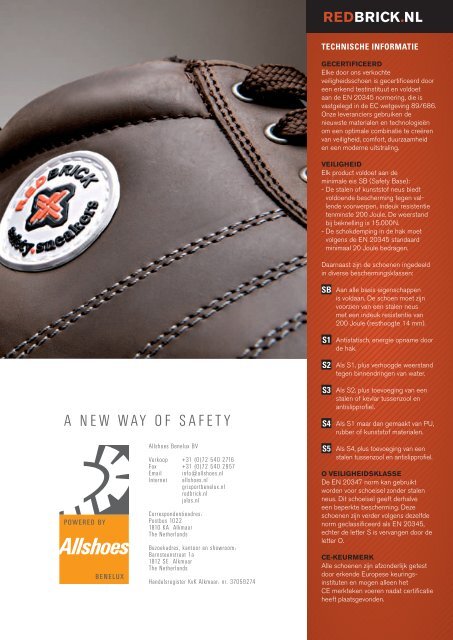 Redbrick safety sneakers - Zijlstra Beroepskleding